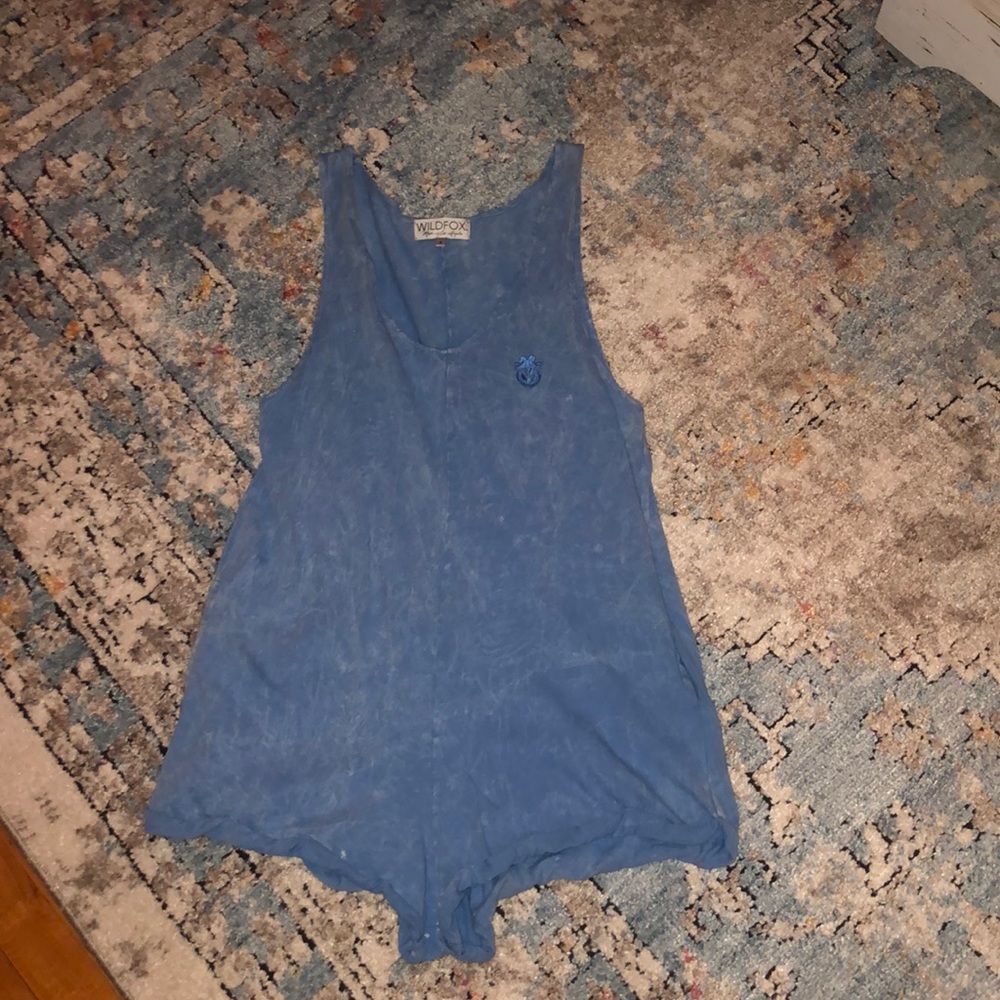 Wild fox blue oversized romper